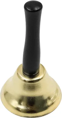 Productafbeelding van Classic hand bell - Tafelbel - Servicebel - Diner bij receptie - Hotelservice - Receptiebel voor school