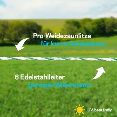 Produktbild von Pulsara Weidezaunlitze Pro (weiß) - 200 m
