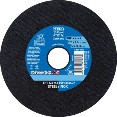 Produktbild von Trennscheibe A S SGP-INOX D.125x0,8mm f.INOX gekröpft Bohrung 22,23mm PFERD