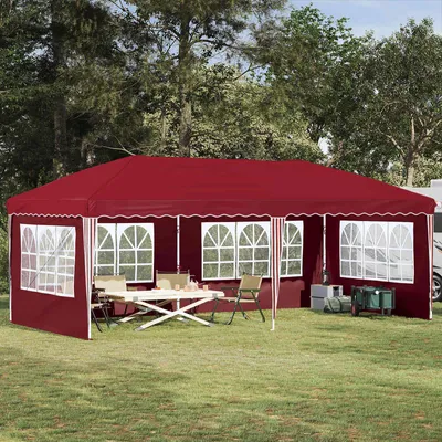 Produktbild von Maison Exclusive - Pop-up Partyzelt 574 x 289 x 245 cm Bordeauxrot