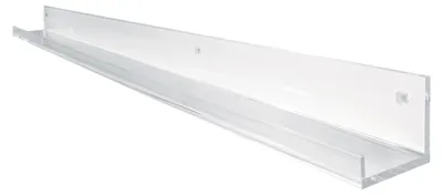 Galeriebord 100 cm Acryl glasklar, bis 10 kg belastbar