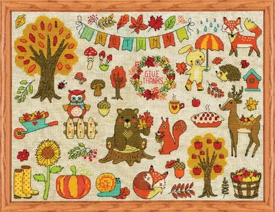 Produktbild von Kreuzstich-Set "Herbst", 30x40cm