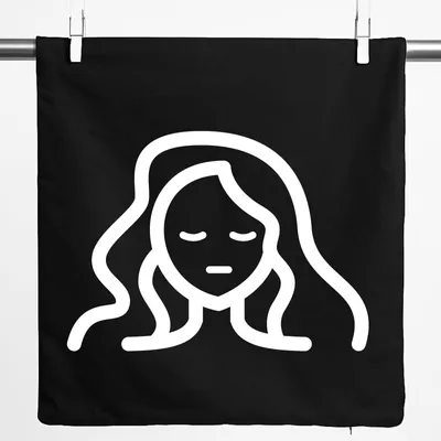 Produktbild von Huuraa Kissenbezug Jungfrau Sternzeichen Symbol 40x40cm Black Baumwolle Dekokissenbezug Geschenkidee