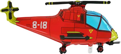 Produktbild von Shape Folienballon Hubschrauber Rot