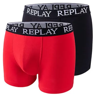 Obrázek produktu pro Replay - Boxerky pro muže (balení po 2 kusech) LT5028 (S) (červená/černá)