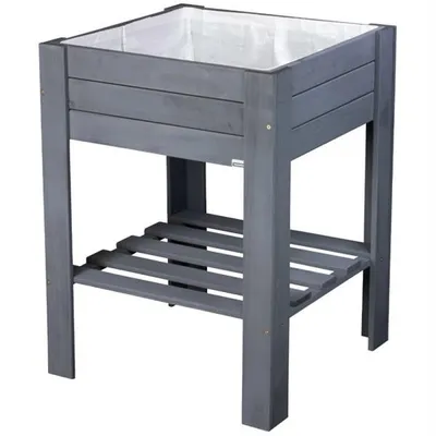 Produktbild von Hochbeet auf Stelzen Wagner System Geen Box Light 53,5 x 53,5 x 70 cm grau