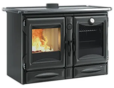 Immagine prodotto di Stufa a legna nera da 12 kw Nordica extraflame ALASKA.16NOIRE