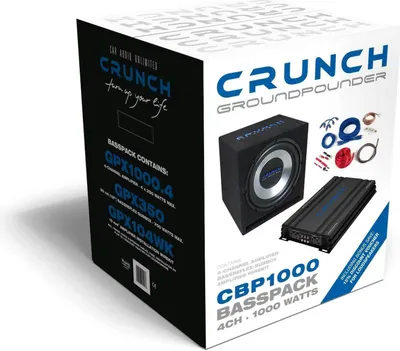Immagine prodotto di 1000W sistema musicale per auto amplificatore di potenza subwoofer sistema completo 4 canali kit bassi Crunch Cbp-1000