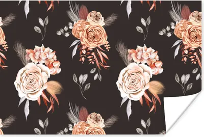 Produktbild von MuchoWow® Poster Blumen - Blätter - Natur 60x40 cm - Schlafzimmerdekoration