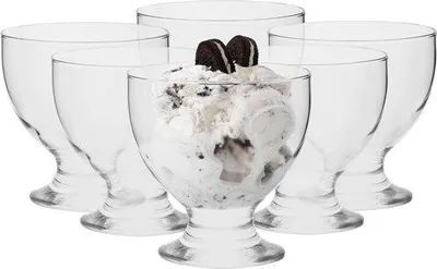 Produktbild von Famanu Dessertgläser Set von 6 - 475 ml - Transparentes Glas - Spülmaschinenfest