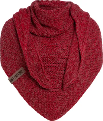 Produktbild von Knit Factory Sally Dreiecksschal - Bordeaux/Stone Red - 220x85 cm