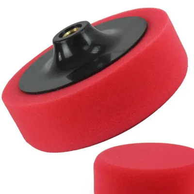 Obrázek produktu pro MAR-POL Leštící kotouč molitanový červený 150mm tloušťka 50mm s unašečem závit M14 M07912