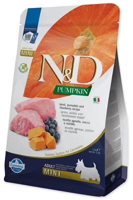 Zdjęcie produktu dla Karma N&D dla psów dorosłych Mini Grain Free Pumpkin Lamb & Blueberry 2,5 kg