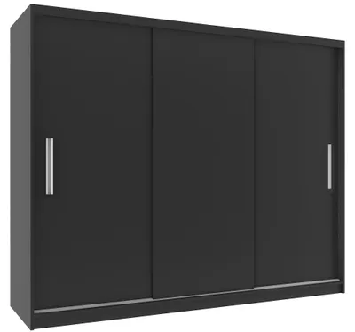 Obrázek produktu pro Šatní skříň s posuvnými dveřmi TIMPAS 235x218 cm ČERNÁ