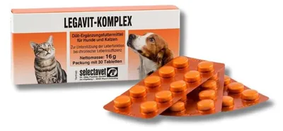 Produktbild von selectavet Legavit-Komplex 30 Tabletten | Hunde & Katzen | Leberfunktion