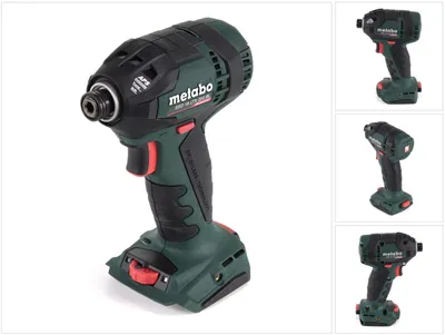 Zdjęcie produktu dla Metabo SSD 18 LTX 200 BL, Sterownik udarowy, Uchwyt pistoletowy, 1/4", Czarny, Zielony, Czerwony, Bezszczotkowy, 2900 RPM