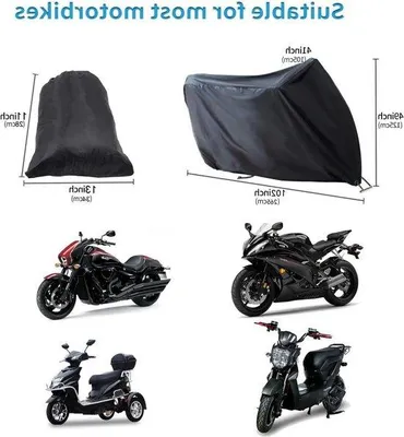 Immagine prodotto di Copertura impermeabile per motore in tessuto Oxford 190T, nera, grande