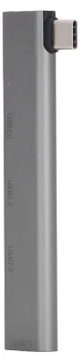 Obrázok produktu pre Rozbočovač typu C so 4 portmi USB 3.0 a 2.0 (5 Gb/s a 480 Mb/s), z hliníkovej zliatiny, Plug and Play, sivá dokovacia stanica USB-C pre stolné počítače a notebooky