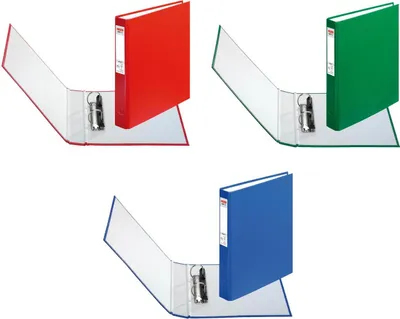 Produktbild von 3 Herlitz Ringbücher / DIN A5 Ringbuch mit 2-Ringe / je 1x blau rot grün