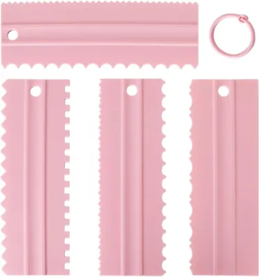 Immagine prodotto di Set di spatole per torte, 4 pezzi, in plastica, 20,5 x 7 cm, per la decorazione di torte
