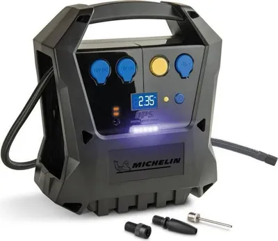 Produktbild von MICHELIN Akku Luftkompressor, 12V 7.2Ah 2100mA Batterie, 3.45 Bar Auto, 6.9 Bar Fahrrad, 230V Aufladbar
