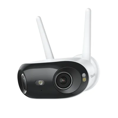 A product shot of a security camera against a white background.