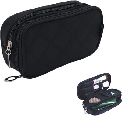 Produktbild von Kosmetiktasche mit Borstenfach, wasserfestes Nylon, 18x10x5 cm, für Reisen