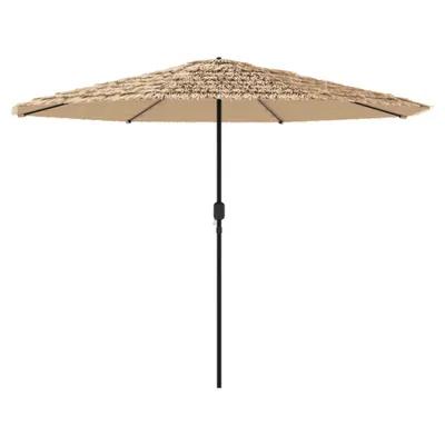 Produktbild von vidaXL Sonnenschirm mit LED und Stahlmast Braun 388x388x248 cm