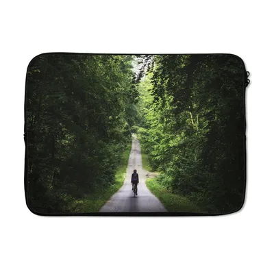 Produktbild von MuchoWow® Laptop Hülle 13 Zoll Frankreich - Bäume - Weg Laptoptasche - Laptophülle - Sleeve - Rundumschutz
