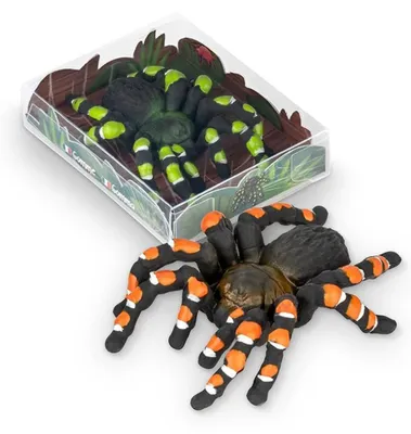 Produktbild von Vogelspinne Radiergummi – Tarantel Scherzartikel realistisch 7,5cm – Spinne Gag Geschenk – für Kinder Erwachsene – Halloween Fasching Karneval