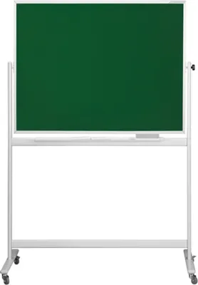 Produktbild von Magnetoplan Kreidetafel Schreibtafel SP mobil - 200x100cm - mit 4 Rollen -magnethaftend - mit Ablageschale - Dunkelgrün - Aluminiumrahmen
