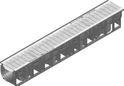 Obrázek produktu pro HAURATON RECYFIX žlab s mřížkou se svorkami 1000 x 150 x 134 mm