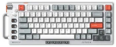 Zdjęcie produktu dla Klawiatura gamingowa magnetyczna, biała - 83 klawisze, układ 75% - podłączenie USB-C - podświetlenie RGB