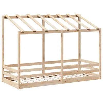 Produktbild von Kinderbett mit Dach 75x190 cm Massivholz Kiefer