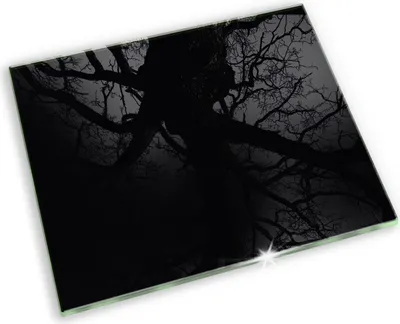 Produktbild von Grabkerze Untersetzer Glastafel Gummifüße Motiv - 60x52 cm - Schwarze Farbe