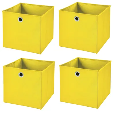 Produktbild von Omgoods – Faltbarer Aufbewahrungskorb, Gelb – 33 x 33 x 33 cm