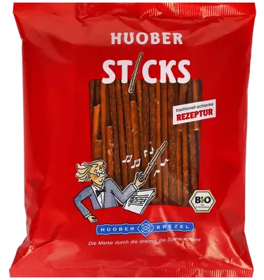 Image de HuoberSticks croustillants et délicieux biscuits à la saumure avec sel 175g