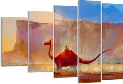 Produktbild von Bild auf Leinwand - Leinwandbild - Fantasie Märchen - 150x100cm - Wand Bild - Wanddeko - Leinwanddruck - Bilder - Kunstdruck - Wanddekoration - Leinwand bilder - Wandkunst - EG150x100-3932