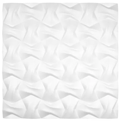Produktbild von HEXIM 3D Wandpaneele, EPS Styropor weiß - 60x60cm Paneele Wandverkleidung - (Kokarda, 0,36m²) Wandverkleidung, Deckenpaneele