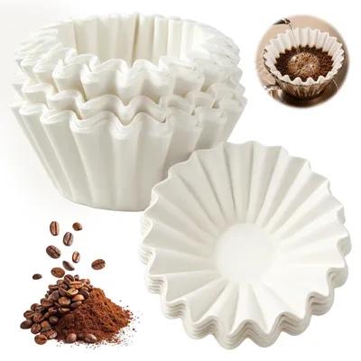 Kaffeefilter aus Papier, 100 Stück, Universal, Weiß