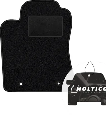Produktbild von moto-MOLTICO Fahrer Fußmatte Auto Velours Fahrerseite Autoteppiche Schwarz Fahrermatte 1-teilig passend für Toyota Avensis II 2002-2008