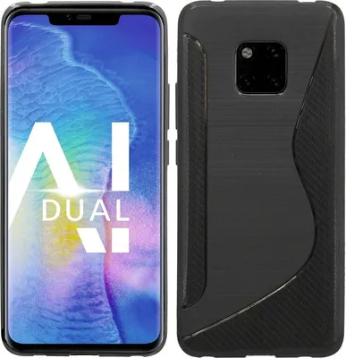 Productafbeelding van Huawei Mate 20 PRO // Beschermhoes van TPU-silicon, siliconen hoes, siliconen hoesje, hoesje, beschermhoes, accessoire, bumper in zwart @ zwart