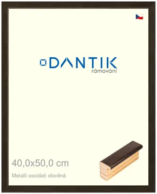 Obrázek produktu pro DANTIK rámeček 40x50 | Metalli oidati olověná (Plexi Čiré)