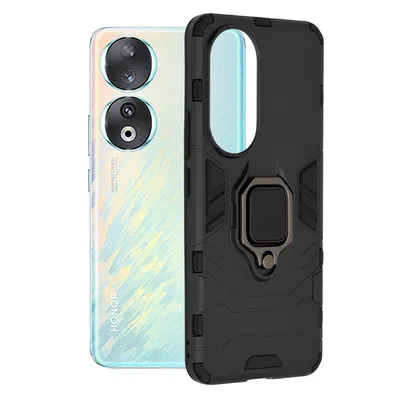 Produktbild von Techsuit Shield Silicone Back Cover Hülle für HONOR 90 - Schwarz