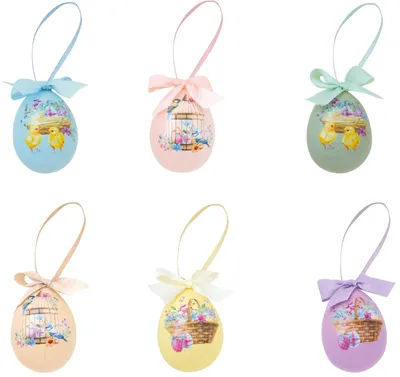 Obrázek produktu pro Sada šesti keramických velikonočních vajíček Spring Bloom