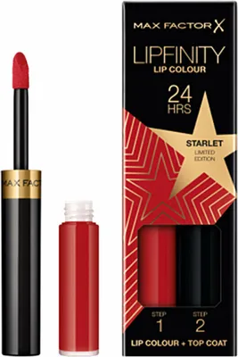 Imagen del producto de Colección de edición limitada "Rising Stars" de Max Factor Lipfinity, para mujeres. Lipfinity, paso 1: Isododecano, trimetilsiloxisilicato, dimeticona, mica, distearodimonio..., Reino Unido, 19 mm, 120 mm, 38 mm