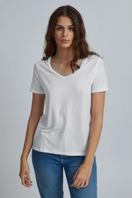 Produktbild von b.young BYREXIMA V-NECK TSHIRT V-NECK TSHIRT - Damen T-shirt Kurzarm Shirt Basic mit V-Ausschnitt
