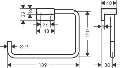 Produktbild von Hansgrohe Handtuchring AddStoris chrom, 41754000
