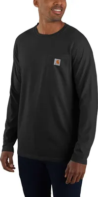 Produktbild von Carhartt Herren T-Shirt Midweight L/S Pocket T-Shirt | 106656, Farbe:black, Größe:L