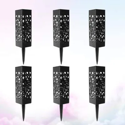 Produktbild von 6 Stück Solarlampen Bodenlampe für den Außenbereich Bodenlampe Hohler Designpfad Gartenlandschaftslampe - Warmweißes Licht